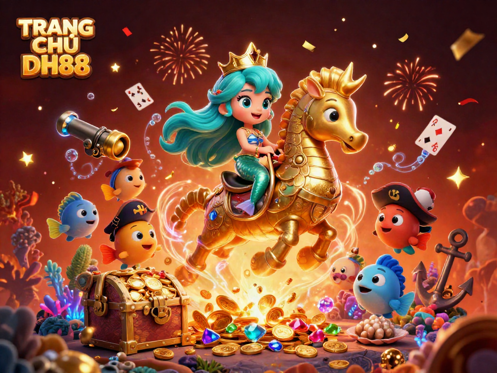 Experience excitement with TRANG CHỦ DH88, featuring a colorful casino-themed underwater adventure.