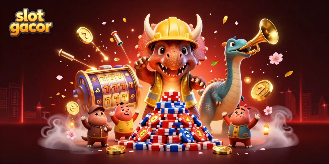 Experience the excitement of slot gacor with vibrant 3D characters, reels, and celebratory elements.